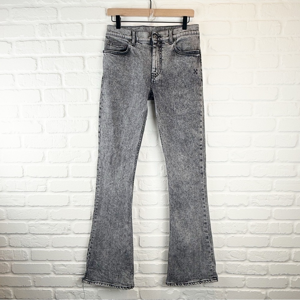 Off-White c/o Virgil Abloh Grey Wash Flare Jeans - Size 29